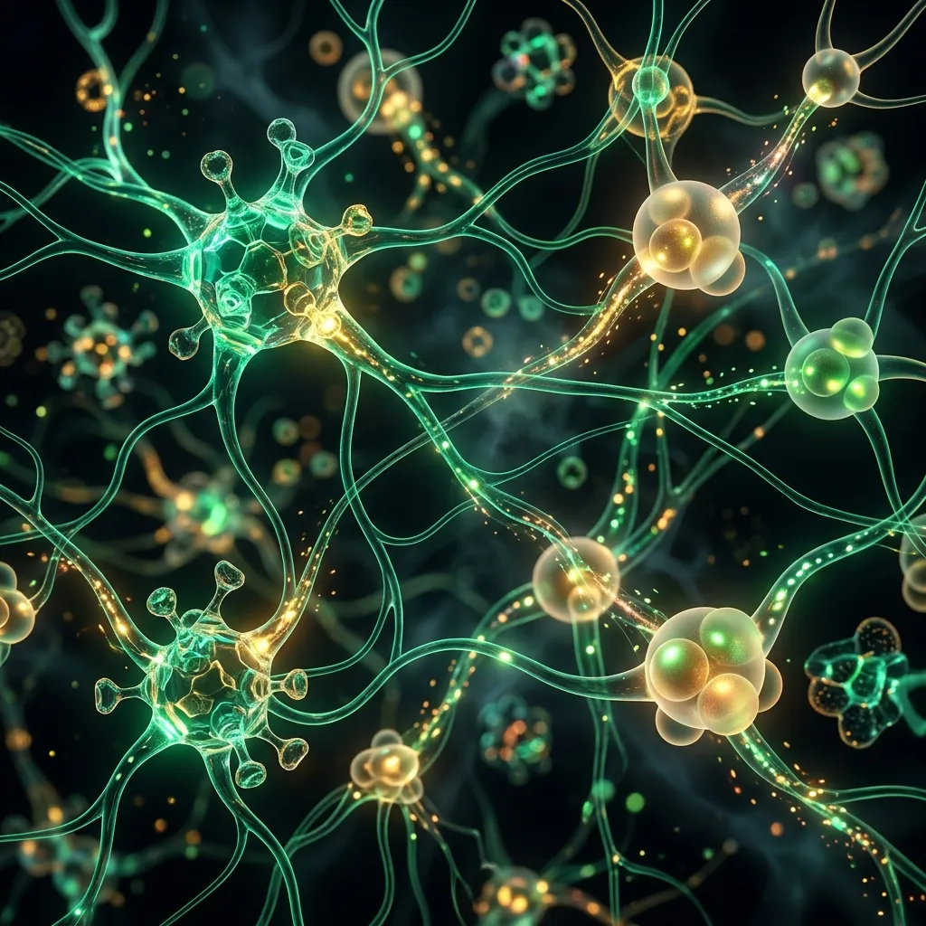 Schematische Darstellung des Endocannabinoid-Systems mit CB1 und CB2 Rezeptoren