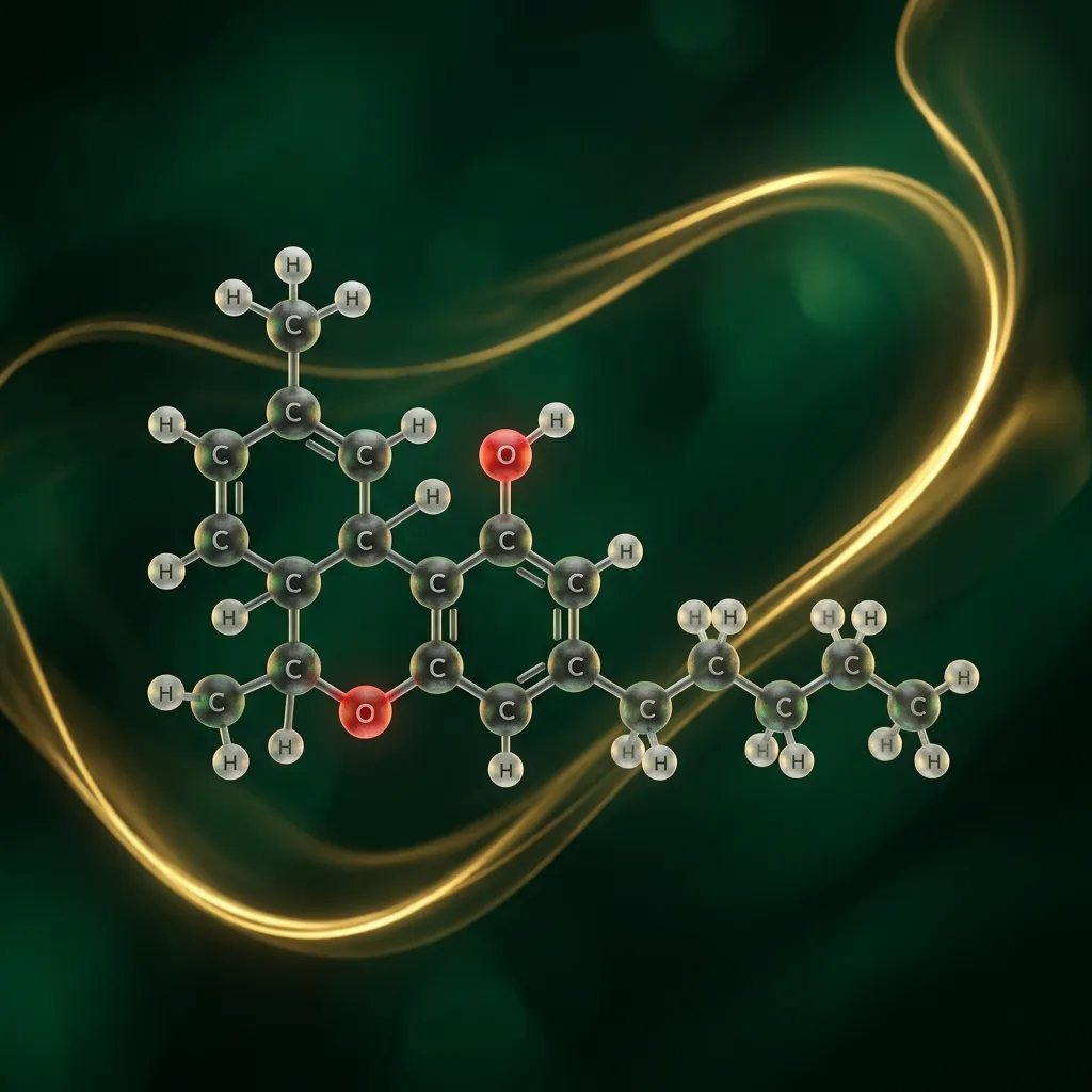 Chemische Strukturformel von Tetrahydrocannabinol (THC)