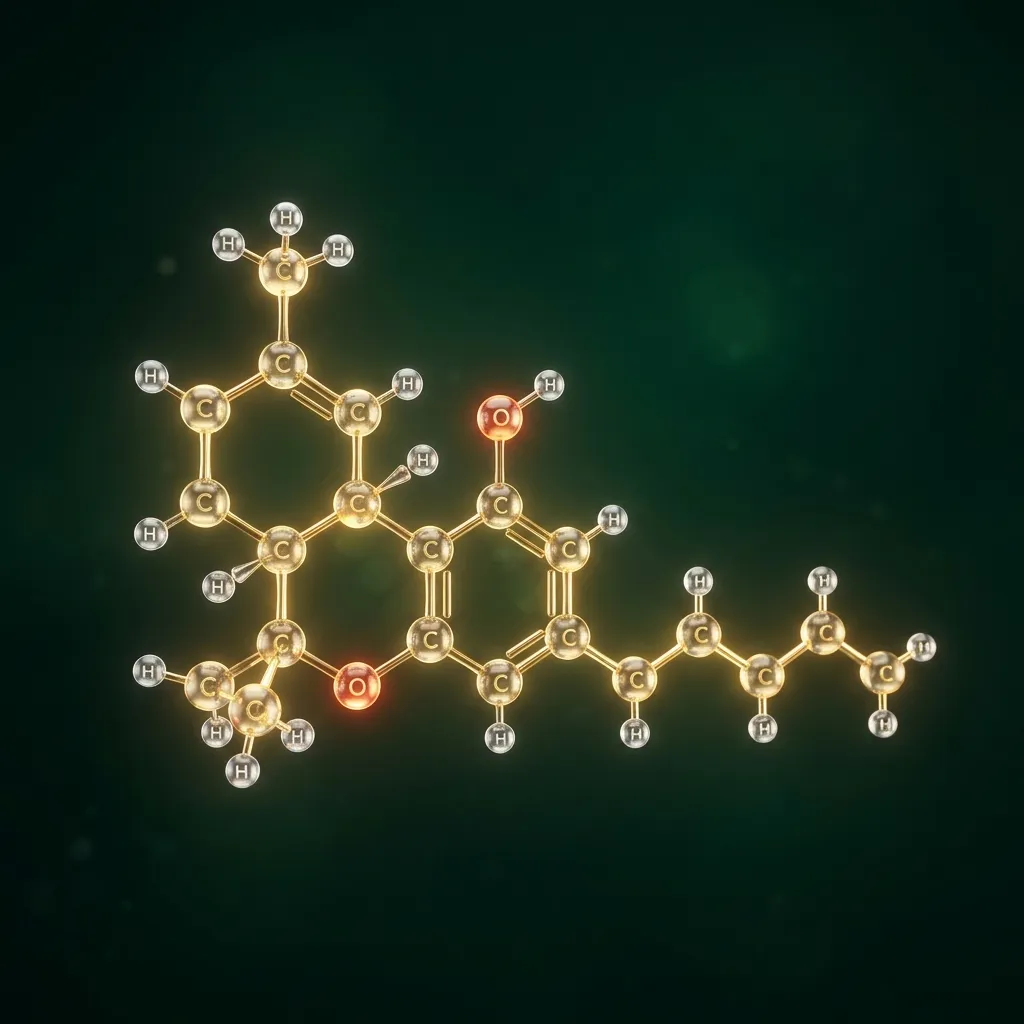 Molekulare Darstellung verschiedener Cannabinoide und ihrer Rezeptorbindung